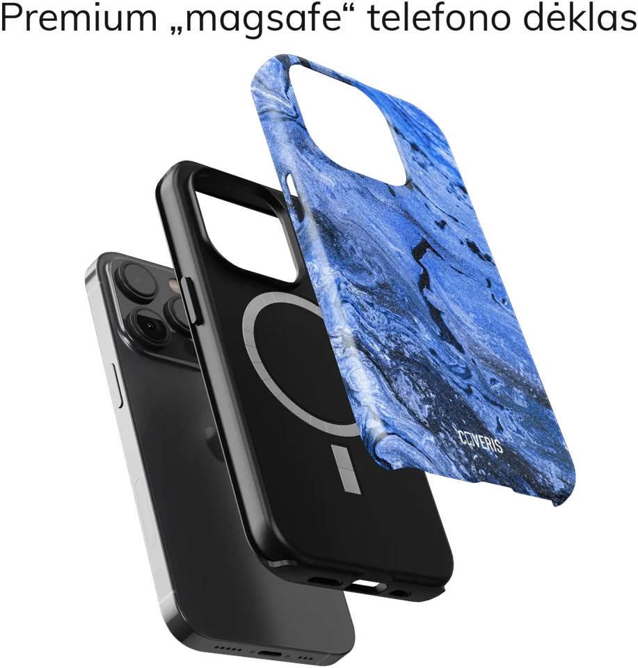 Coveris Telefono dėklas Magsafe "Ocean" iPhone 12-17, Samsung S22-26, Google Pixel 10/Pro/ProXL modeliams