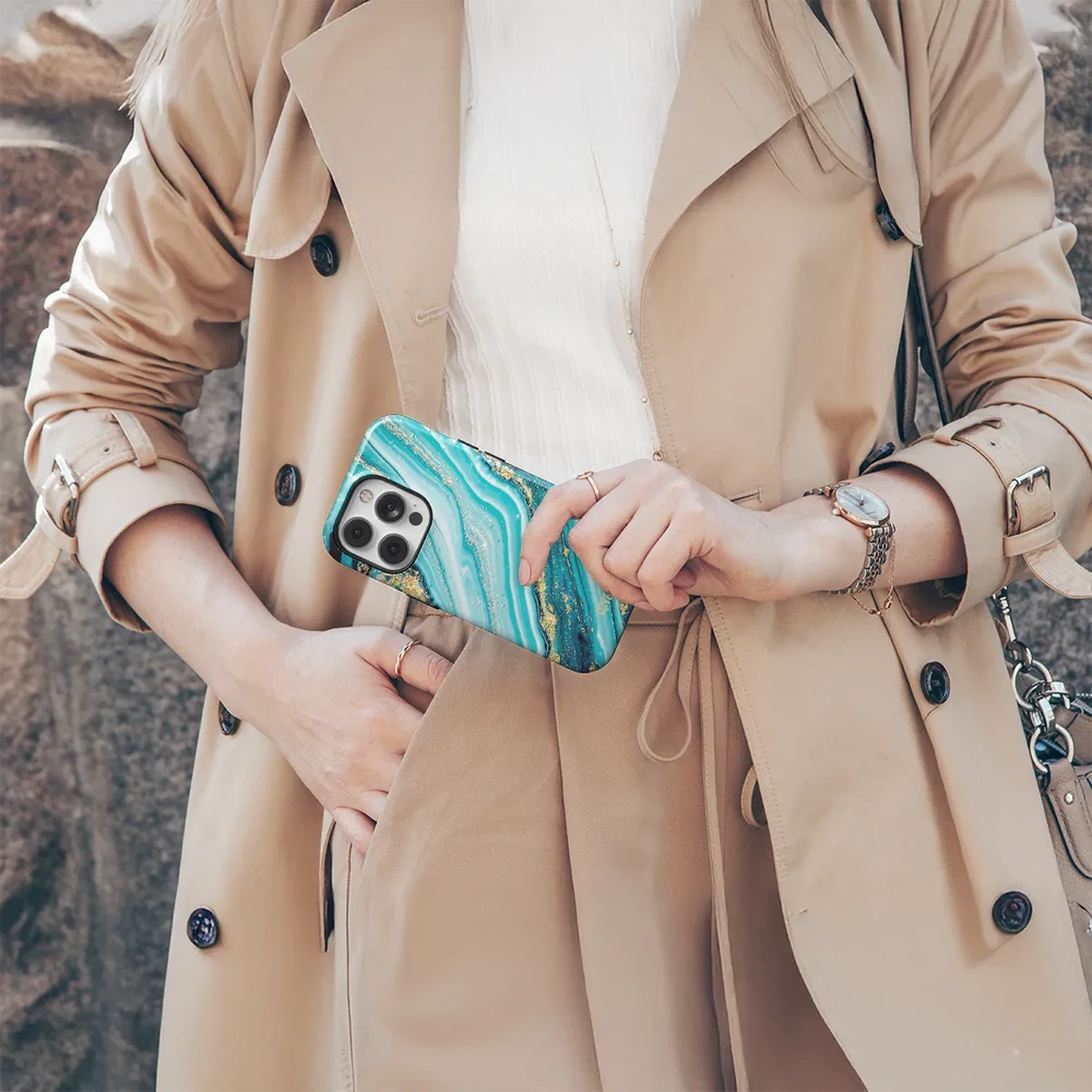Coveris Telefono dėklas Magsafe "Ocean Marble" iPhone 12-17, Samsung S22-26, Google Pixel 10/Pro/ProXL modeliams