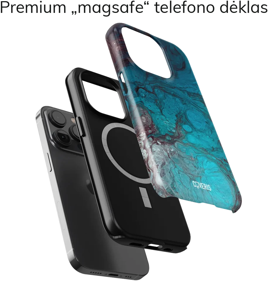 Coveris Telefono dėklas Magsafe "Ocean Rocks" iPhone 12-17, Samsung S22-26, Google Pixel 10/Pro/ProXL modeliams