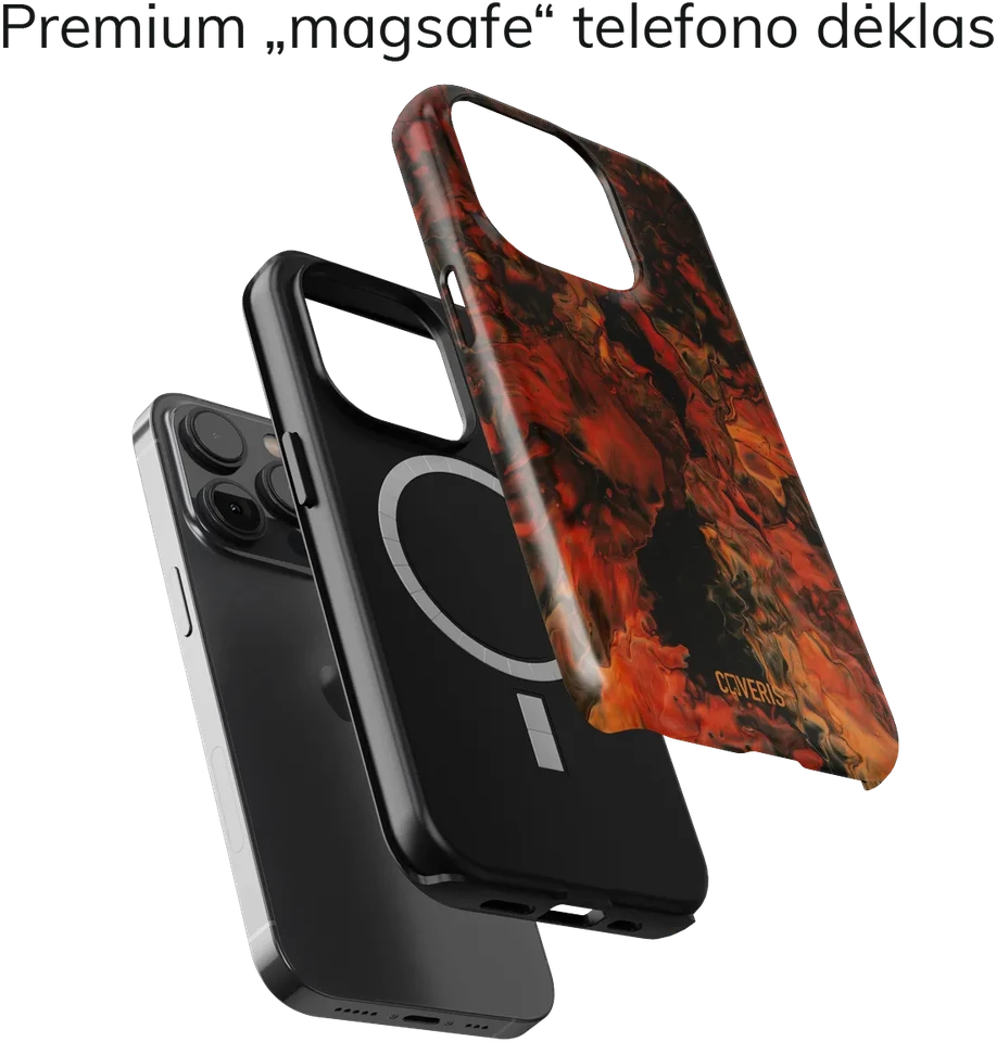Coveris Telefono dėklas Magsafe "Oil" iPhone 12-17, Samsung S22-26, Google Pixel 10/Pro/ProXL modeliams
