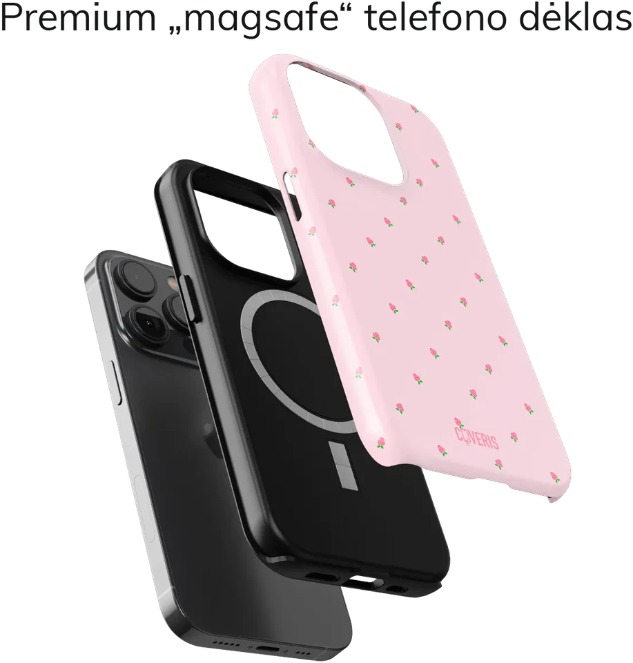 Coveris Telefono dėklas Magsafe "Peachy Keen" iPhone 12-17, Samsung S22-26, Google Pixel 10/Pro/ProXL modeliams