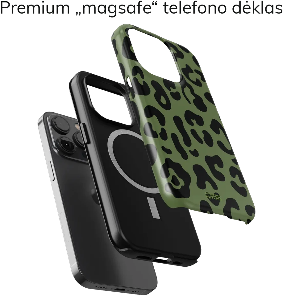 Coveris Telefono dėklas Magsafe "Pine" iPhone 12-17, Samsung S22-26, Google Pixel 10/Pro/ProXL modeliams