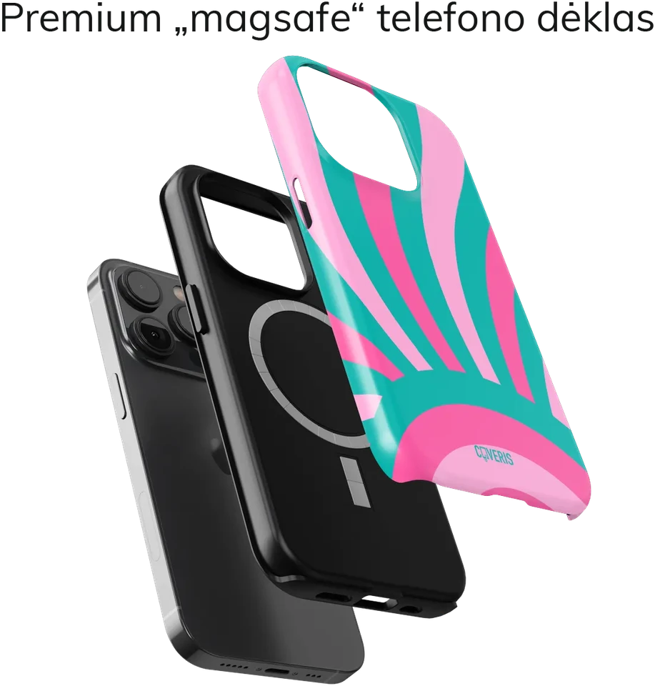 Coveris Telefono dėklas Magsafe "PinkSun" iPhone 12-17, Samsung S22-26, Google Pixel 10/Pro/ProXL modeliams