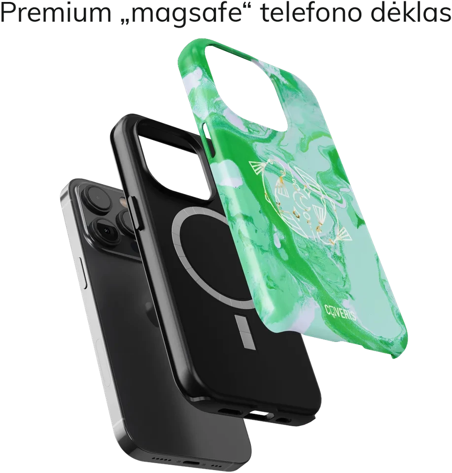 Coveris Telefono dėklas Magsafe "Pisces" iPhone 12-17, Samsung S22-26, Google Pixel 10/Pro/ProXL modeliams