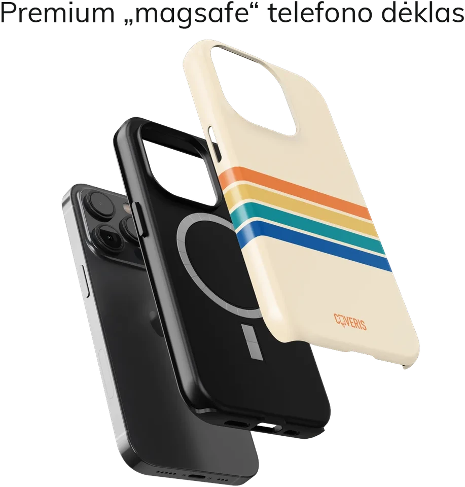 Coveris Telefono dėklas Magsafe "Rainbow" iPhone 12-17, Samsung S22-26, Google Pixel 10/Pro/ProXL modeliams