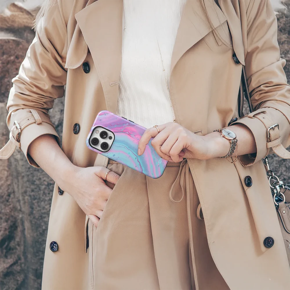 Coveris Telefono dėklas Magsafe "Rainbow Drop" iPhone 12-17, Samsung S22-26, Google Pixel 10/Pro/ProXL modeliams