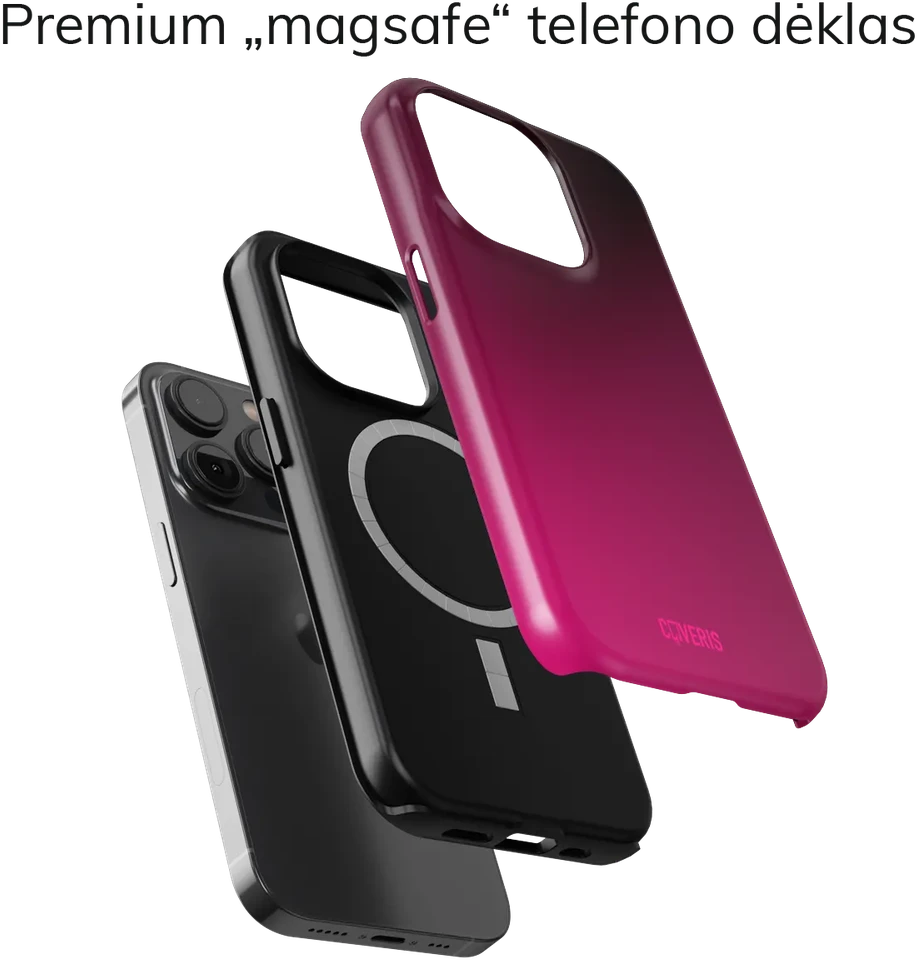 Coveris Telefono dėklas Magsafe "Raspberry Mist" iPhone 12-17, Samsung S22-26, Google Pixel 10/Pro/ProXL modeliams