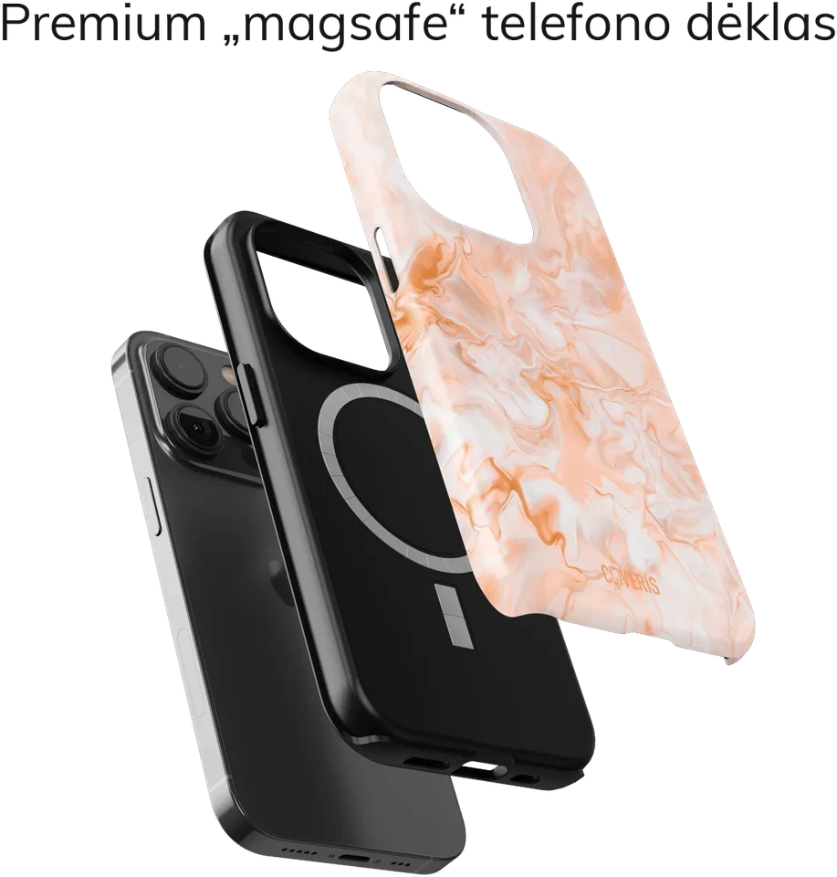Coveris Telefono dėklas Magsafe "Rose Silk" iPhone 12-17, Samsung S22-26, Google Pixel 10/Pro/ProXL modeliams