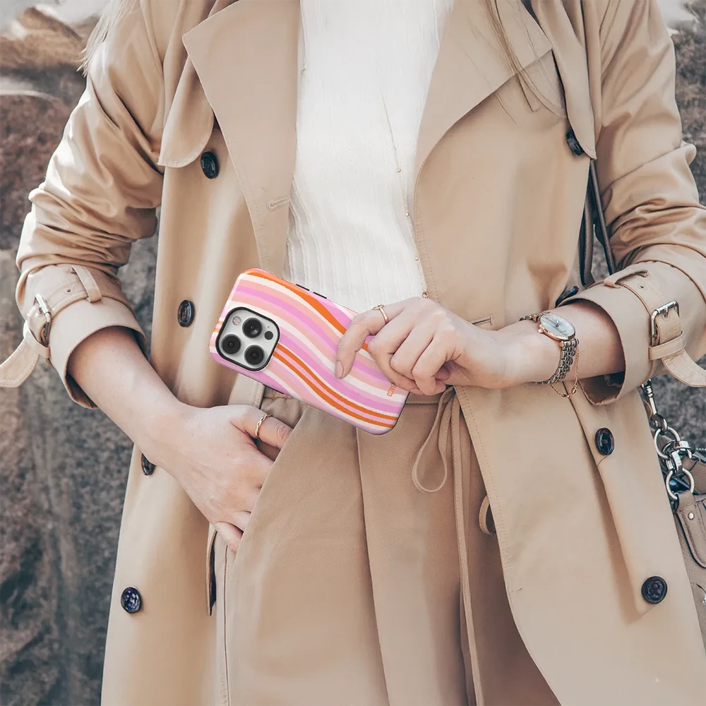 Coveris Telefono dėklas Magsafe "Rosewaves" iPhone 12-17, Samsung S22-26, Google Pixel 10/Pro/ProXL modeliams