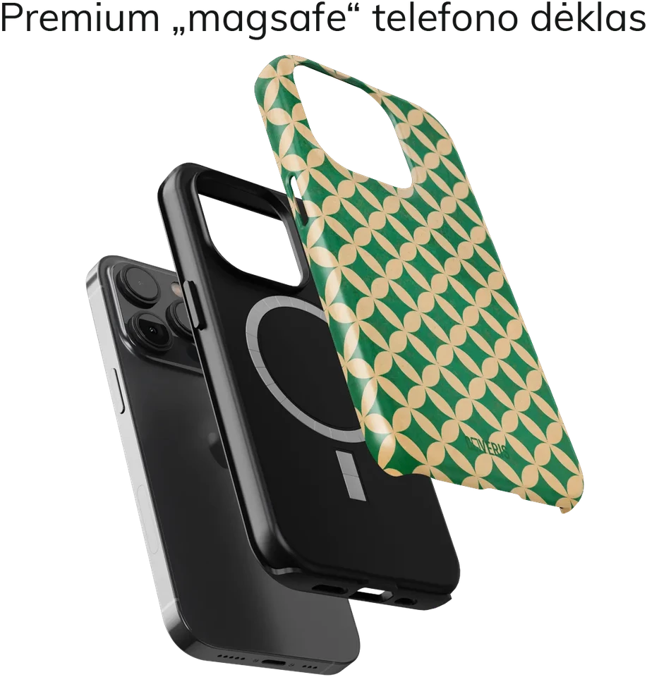 Coveris Telefono dėklas Magsafe "Royal" iPhone 12-17, Samsung S22-26, Google Pixel 10/Pro/ProXL modeliams