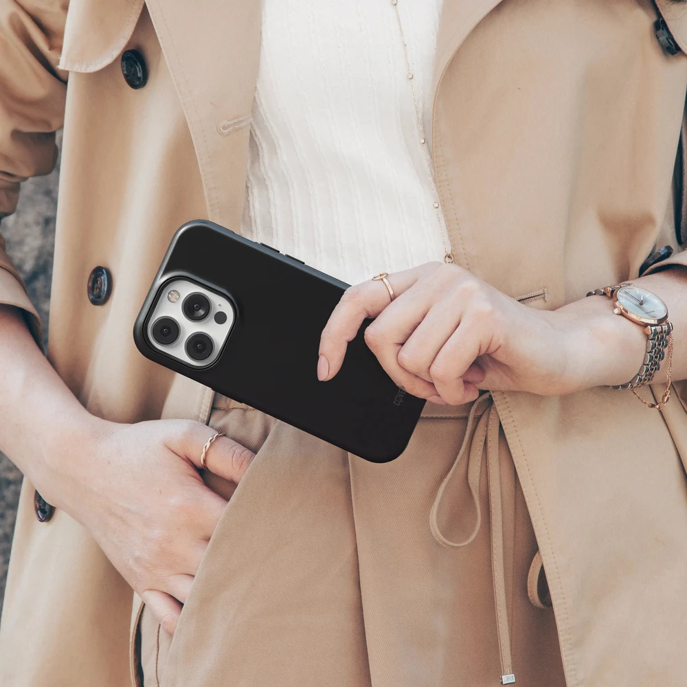 Coveris Telefono dėklas Magsafe "Simple juodas" iPhone 12-17, Samsung S22-26, Google Pixel 10/Pro/ProXL modeliams