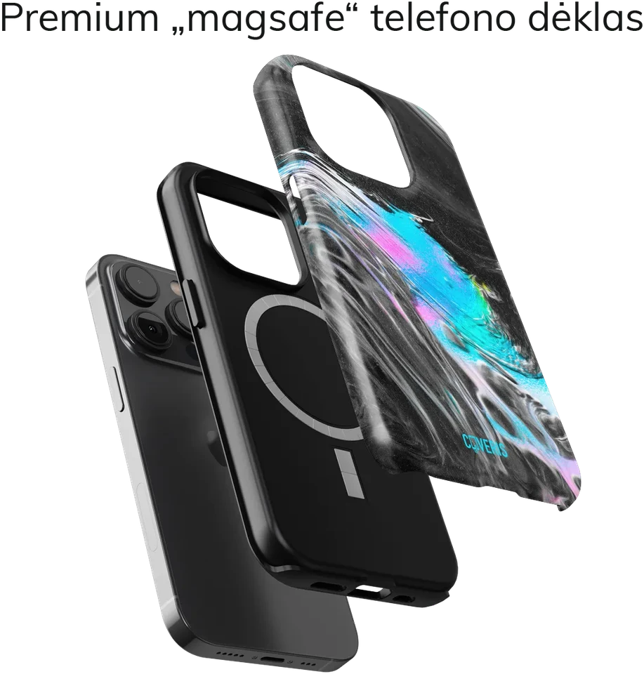 Coveris Telefono dėklas Magsafe "Space" iPhone 12-17, Samsung S22-26, Google Pixel 10/Pro/ProXL modeliams