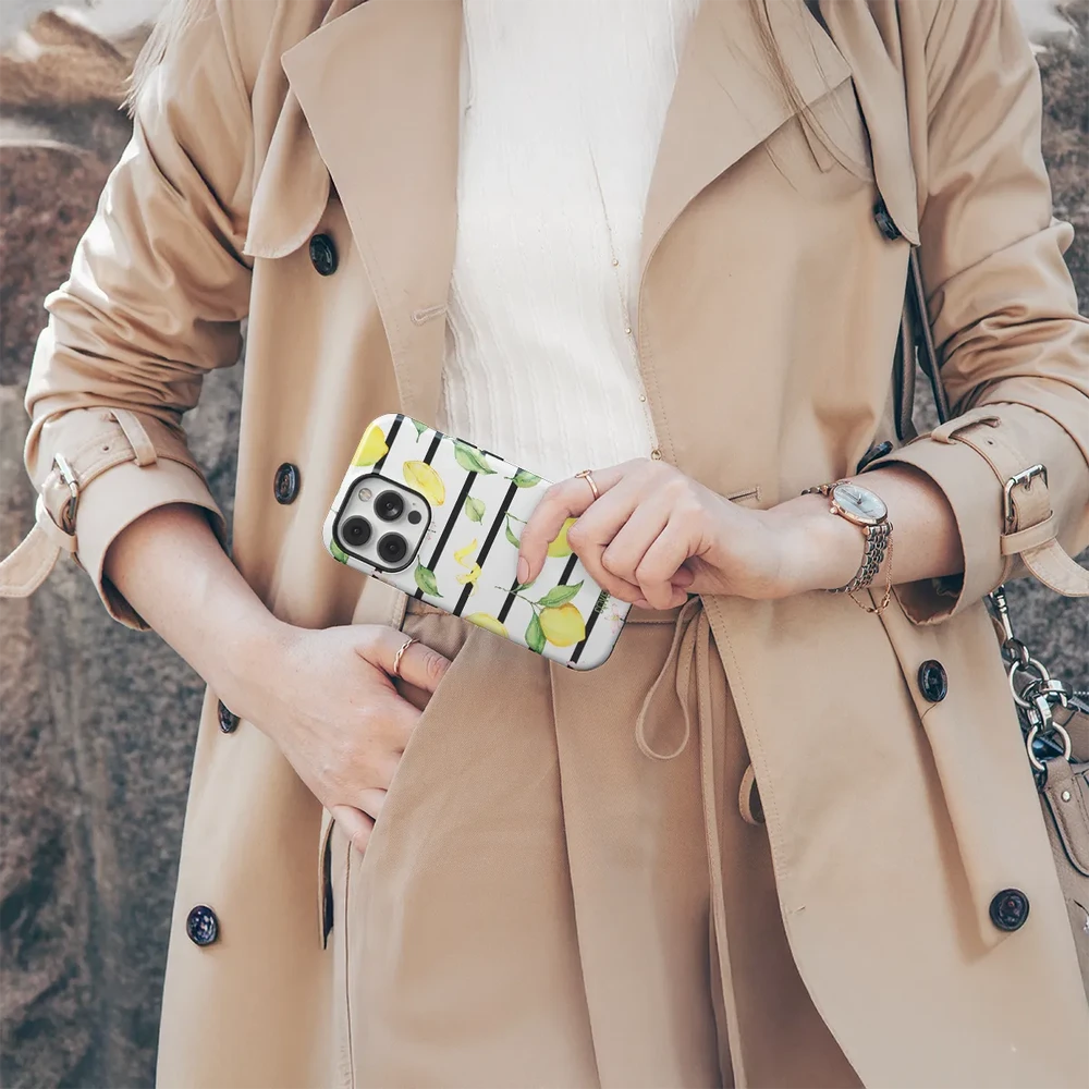 Coveris Telefono dėklas Magsafe "Squeeze The Day" iPhone 12-17, Samsung S22-26, Google Pixel 10/Pro/ProXL modeliams
