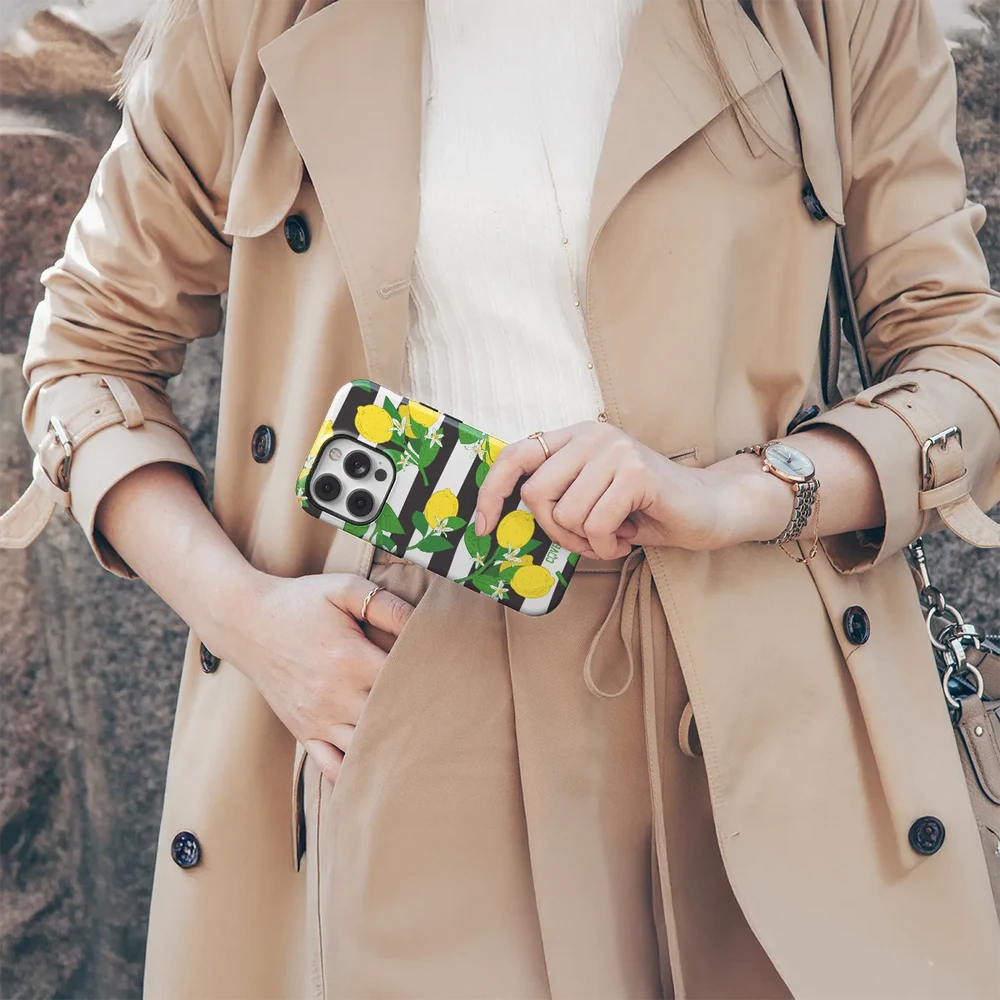 Coveris Telefono dėklas Magsafe "Sun-Kissed Citrus" iPhone 12-17, Samsung S22-26, Google Pixel 10/Pro/ProXL modeliams