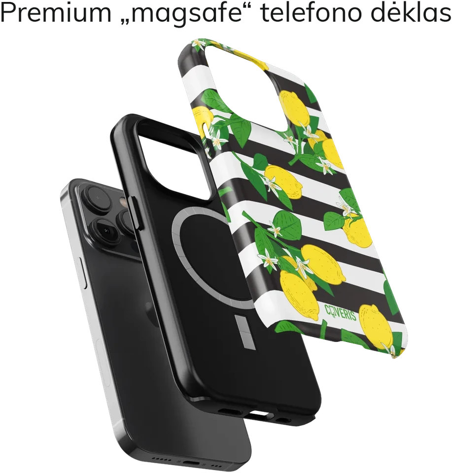 Coveris Telefono dėklas Magsafe "Sun-Kissed Citrus" iPhone 12-17, Samsung S22-26, Google Pixel 10/Pro/ProXL modeliams