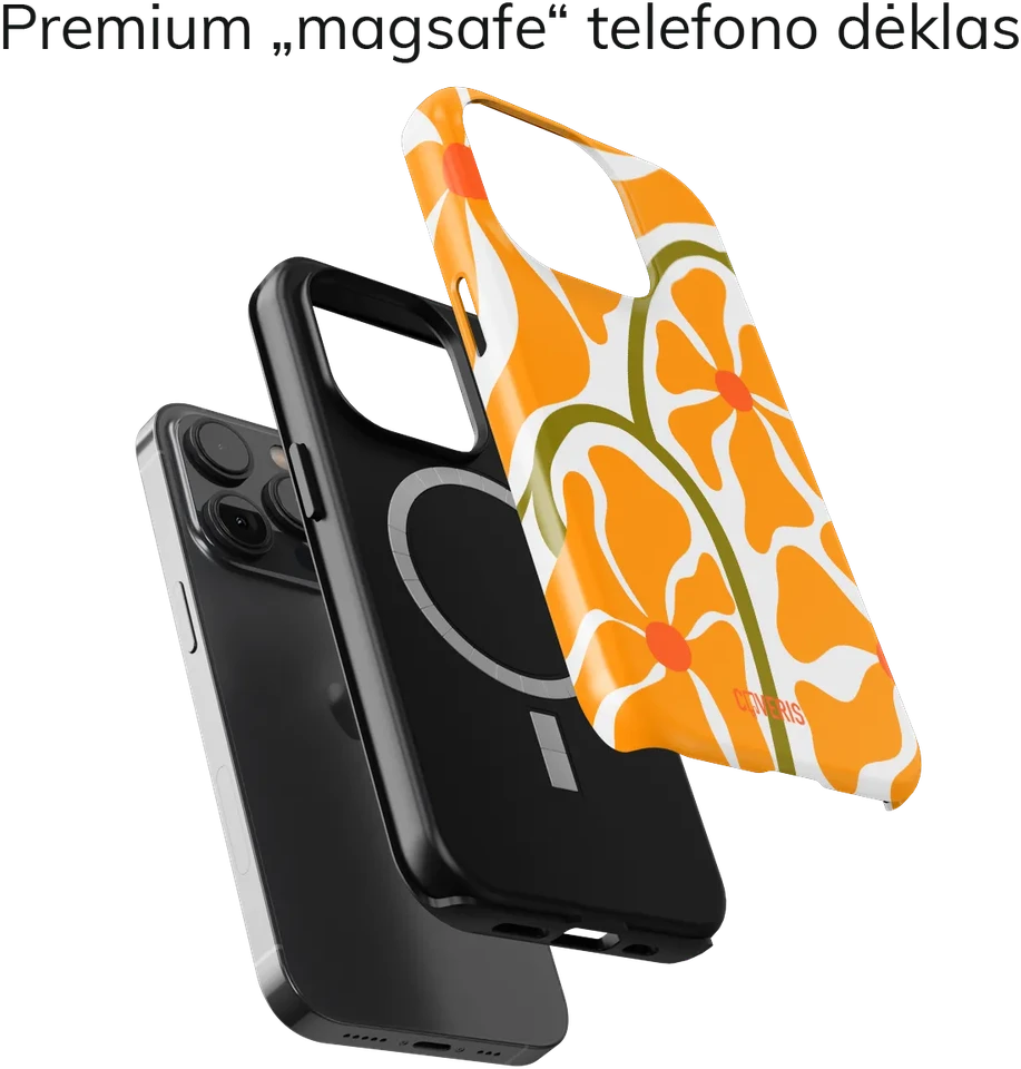 Coveris Telefono dėklas Magsafe "Sunburst Florals" iPhone 12-17, Samsung S22-26, Google Pixel 10/Pro/ProXL modeliams