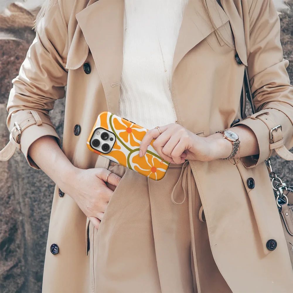 Coveris Telefono dėklas Magsafe "Sunburst Florals" iPhone 12-17, Samsung S22-26, Google Pixel 10/Pro/ProXL modeliams
