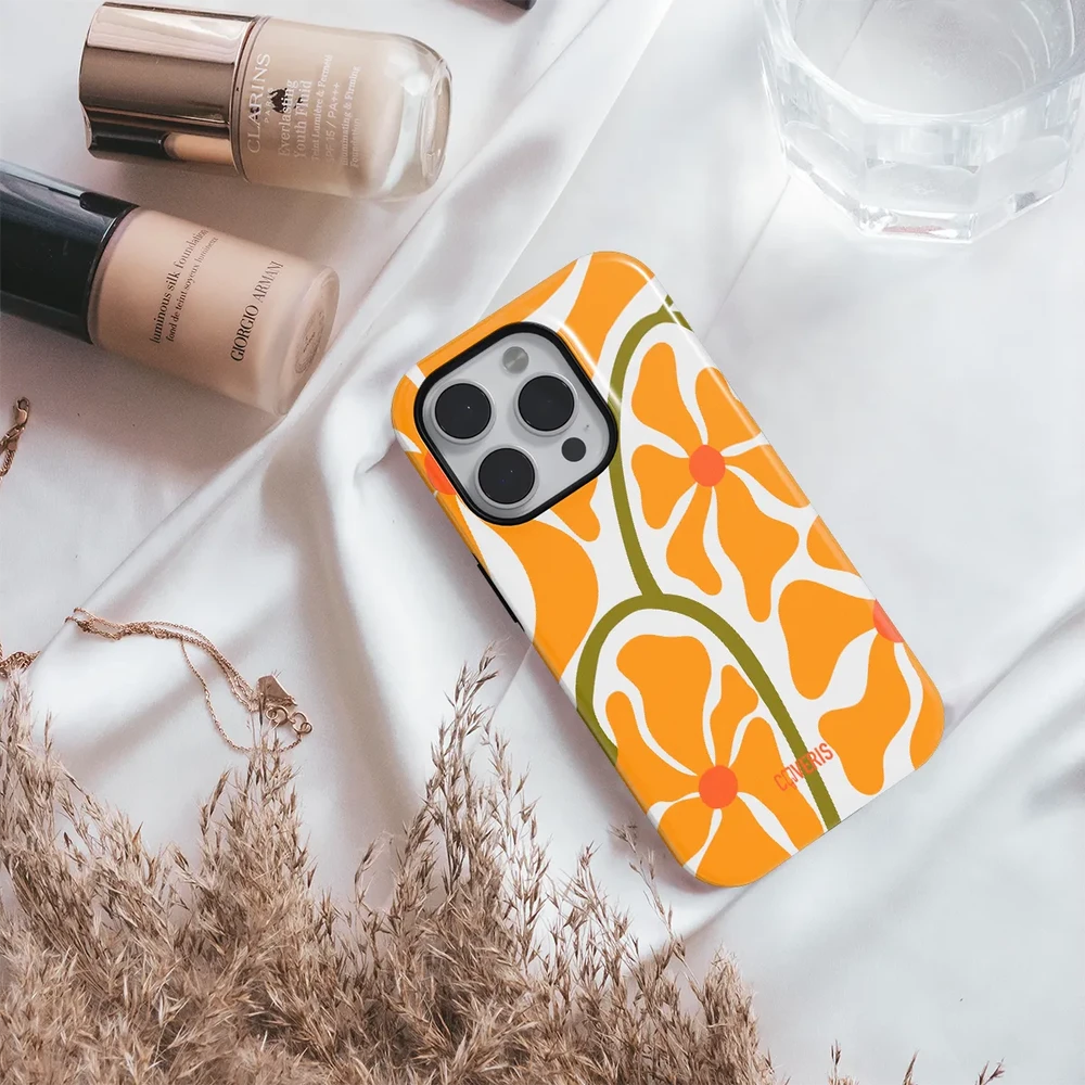 Coveris Telefono dėklas Magsafe "Sunburst Florals" iPhone 12-17, Samsung S22-26, Google Pixel 10/Pro/ProXL modeliams