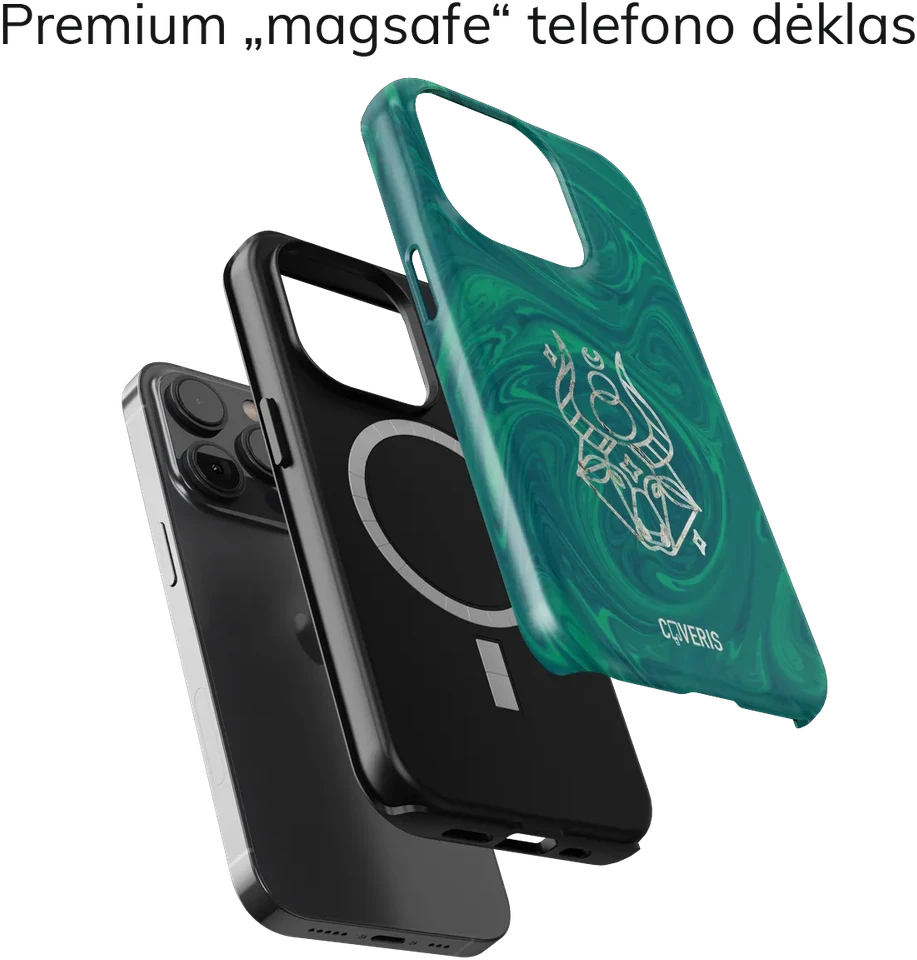 Coveris Telefono dėklas Magsafe "Taurus" iPhone 12-17, Samsung S22-26, Google Pixel 10/Pro/ProXL modeliams