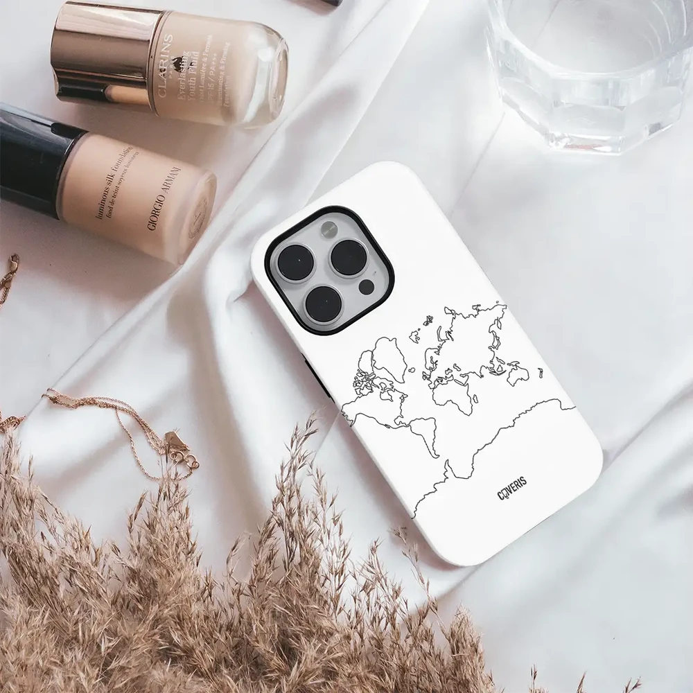 Coveris Telefono dėklas Magsafe "The World" iPhone 12-17, Samsung S22-26, Google Pixel 10/Pro/ProXL modeliams