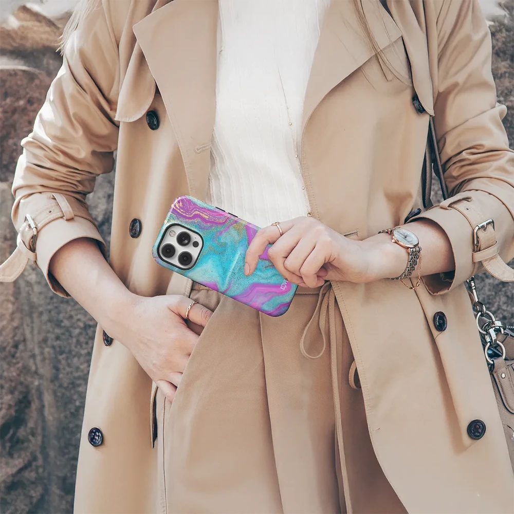 Coveris Telefono dėklas Magsafe "Wave" iPhone 12-17, Samsung S22-26, Google Pixel 10/Pro/ProXL modeliams