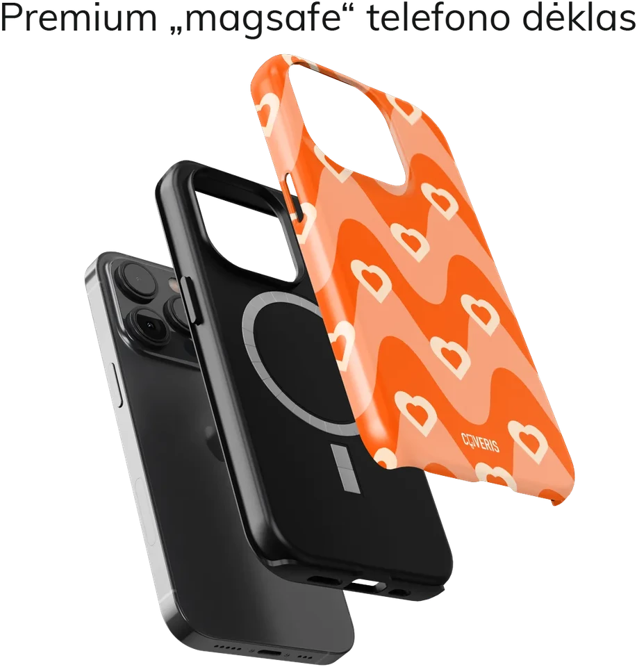 Coveris Telefono dėklas Magsafe "WavyLove" iPhone 12-17, Samsung S22-26, Google Pixel 10/Pro/ProXL modeliams