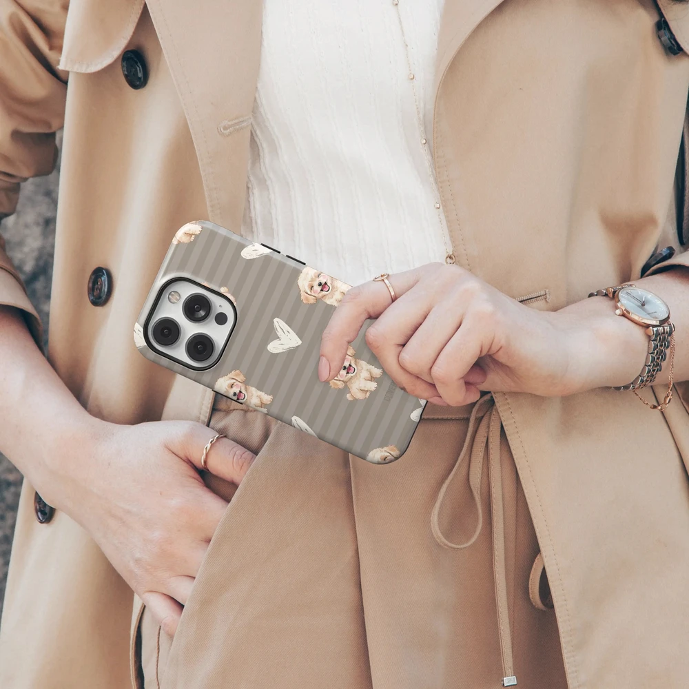 Coveris Telefono dėklas Magsafe "Woof" iPhone 12-17, Samsung S22-26, Google Pixel 10/Pro/ProXL modeliams
