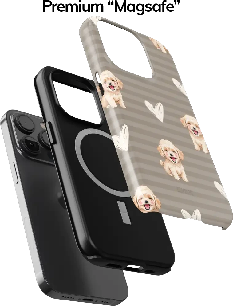 Coveris Telefono dėklas Magsafe "Woof" iPhone 12-17, Samsung S22-26, Google Pixel 10/Pro/ProXL modeliams