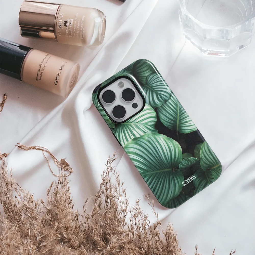Coveris Telefono dėklas Magsafe "Žalias Leafs" iPhone 12-17, Samsung S22-26, Google Pixel 10/Pro/ProXL modeliams