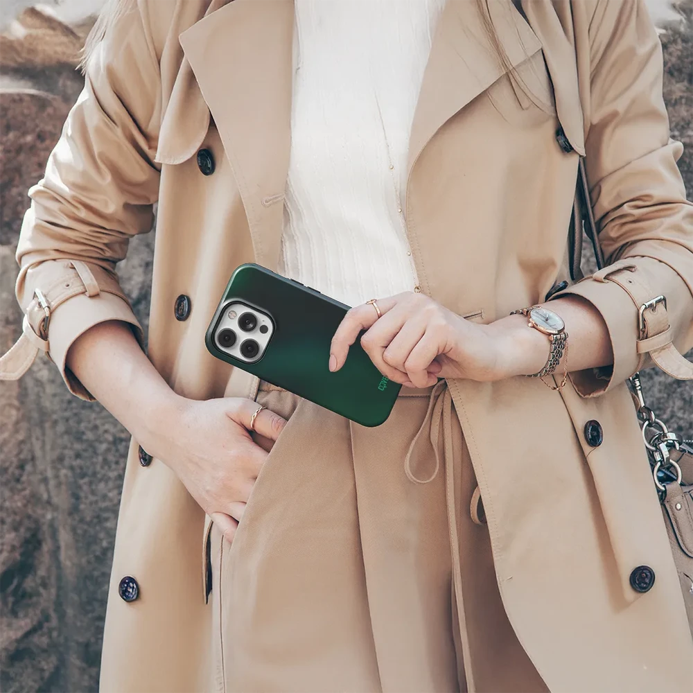 Coveris Telefono dėklas Magsafe "Žalias Essence" iPhone 12-17, Samsung S22-26, Google Pixel 10/Pro/ProXL modeliams