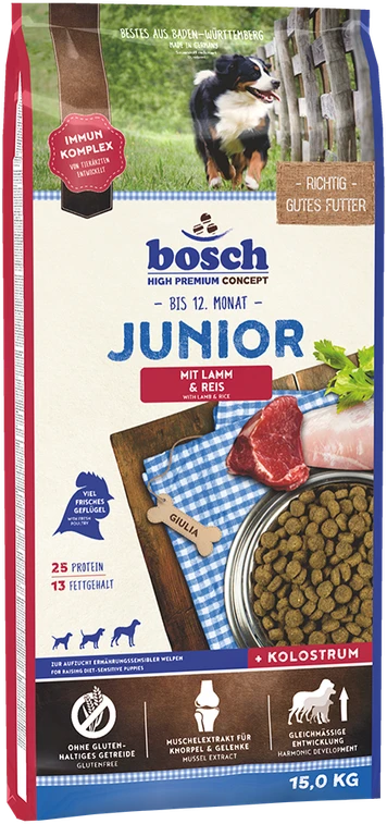 Junior su ėriena ir ryžiais 15kg
