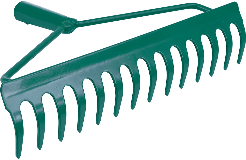 FLO GRABIE METALOWE KABŁĄKOWE 36cm 14 ZĘBÓW, NIEOPRAWIONE 35755