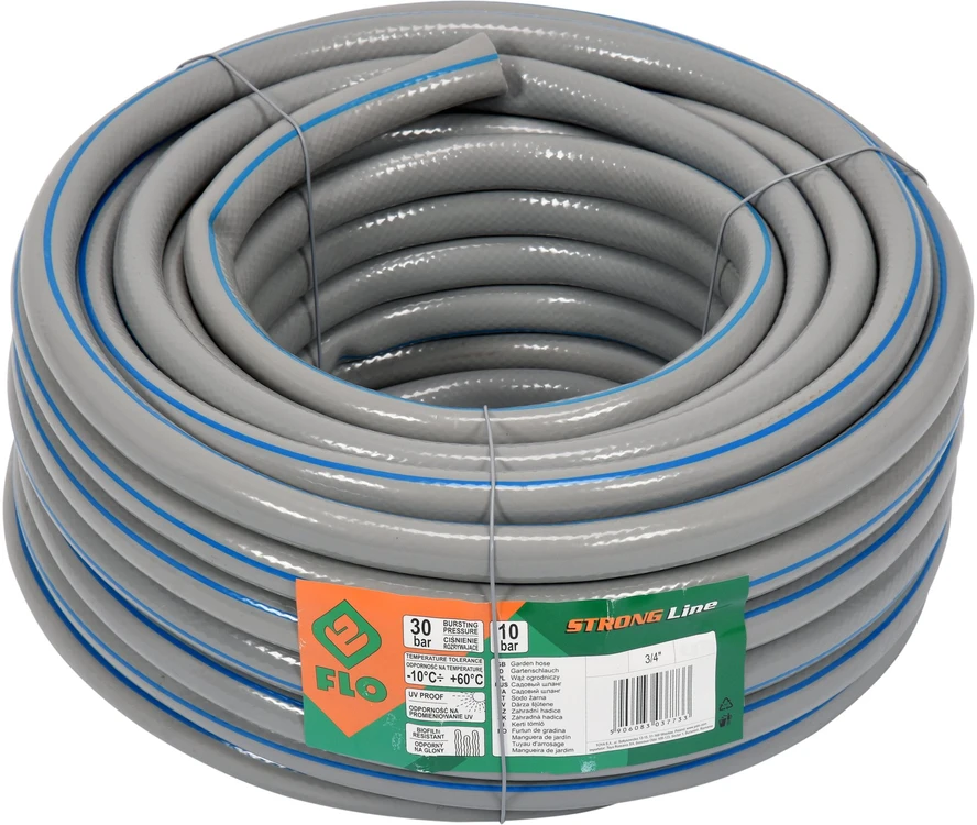 Laistymo žarna pilka STRONG Line, neužsilenkianti (-10 iki+60°C) Flo | d-3/4" 20m