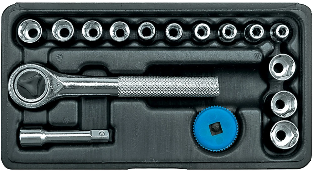 VOREL Rinkinys raktų rinkinys, 16 vnt., 1/4" / 4-13mm, 58160