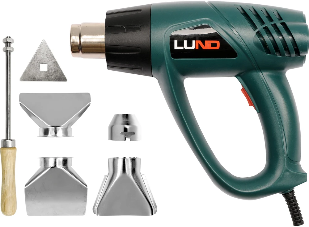 Karšto oro fenas su priedais Lund 79325 2000W, 350/550C