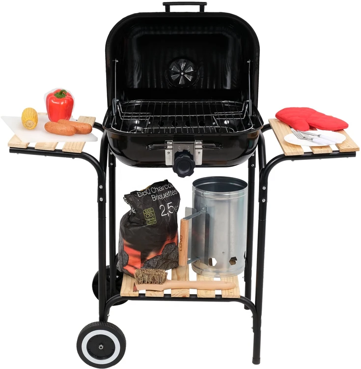 Lund Anglies grilis su dangčiu, grotelių reguliavimu, BBQ nešiojamas
