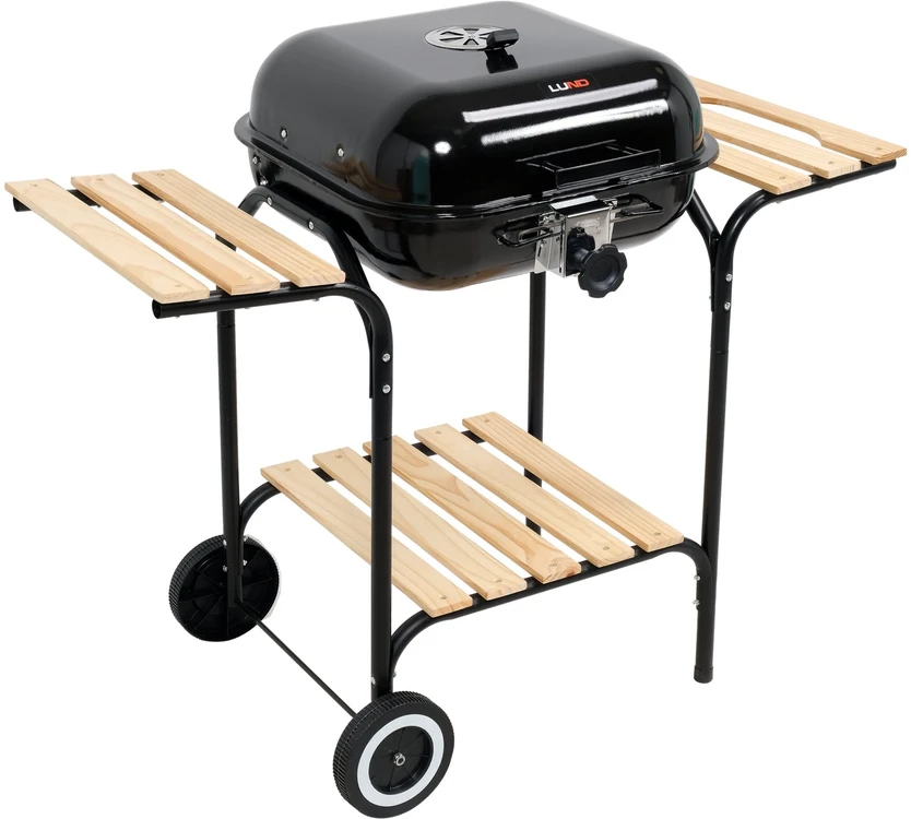 Lund Anglies grilis su dangčiu, grotelių reguliavimu, BBQ nešiojamas