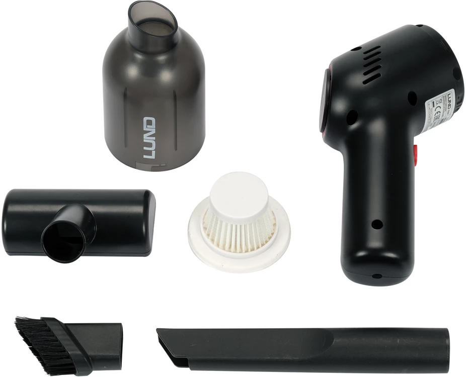 Lund BELAIDINIS AUTOMOBILIŲ DULKUMINIS SIurblys 60W, 4.5KPA, LI-ION 7.4V 4000MAH, USB