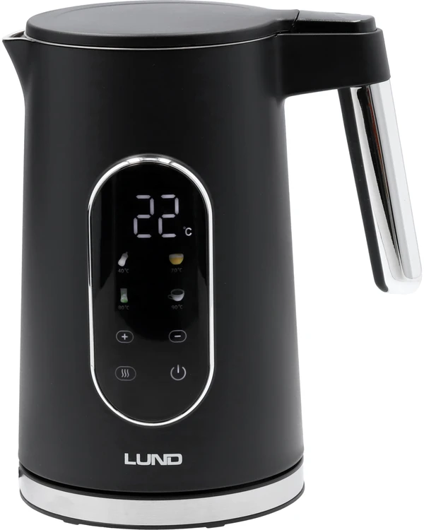 Lund Toya Sa Poland elektrinis virdulys 1,7 l, temperatūros reguliavimas, Juodas (68228)
