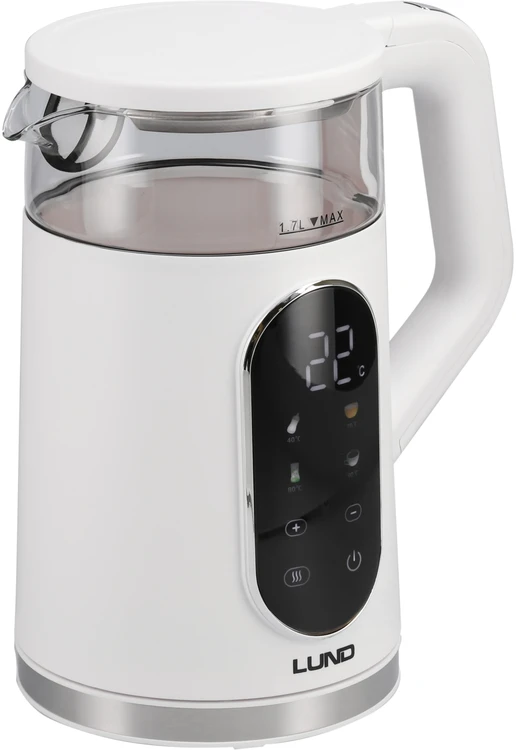 Virdulys Lund Toya Sa Poland ELECTRIC KETTLE 1.7L, TEMPERATURE REGULATION, Baltas (68224)