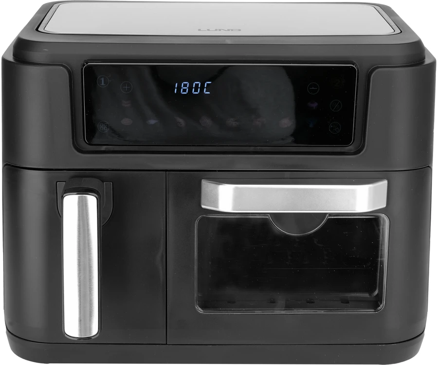 Lund Toya Sa Poland Karšto oro gruzdintuvė dviguba | be aliejaus, juoda | 2400 W, 3.5 L + 7.5 L (67564)