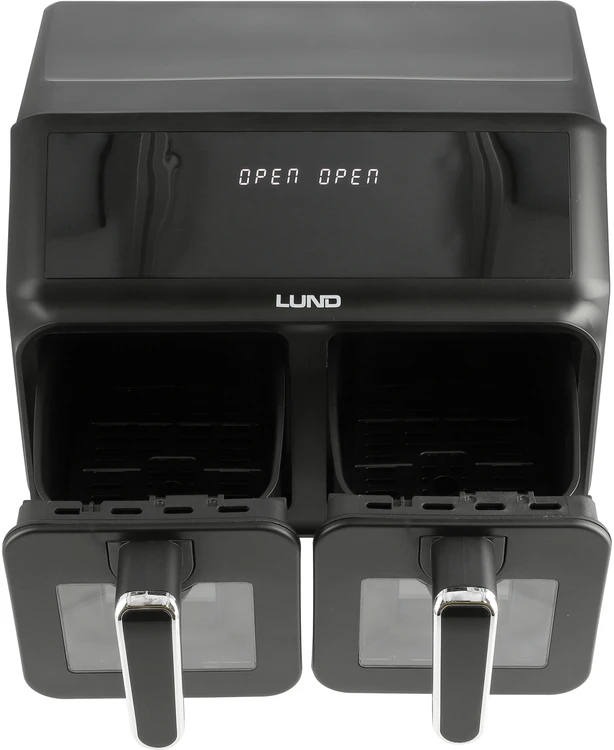 Orkaitė LUND Gruzdintuvė BEZTŁ. 2200W 4L+4L Juoda