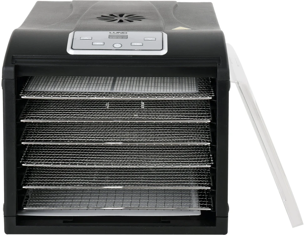 Lund Toya Food Dehydrator | 68272 | Power 420-500 W | Number of trays 6 | Integrated timer | Juodas