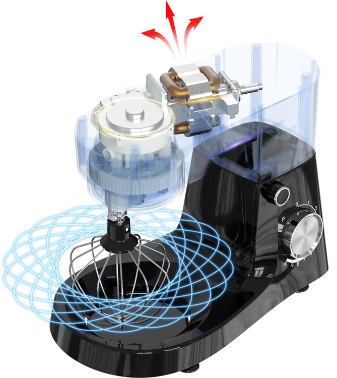 Virtuvinis kombainas Lund Toya Sa Poland Planetarinis mikseris | 1500 W | 4L | 10 greičių (67812)