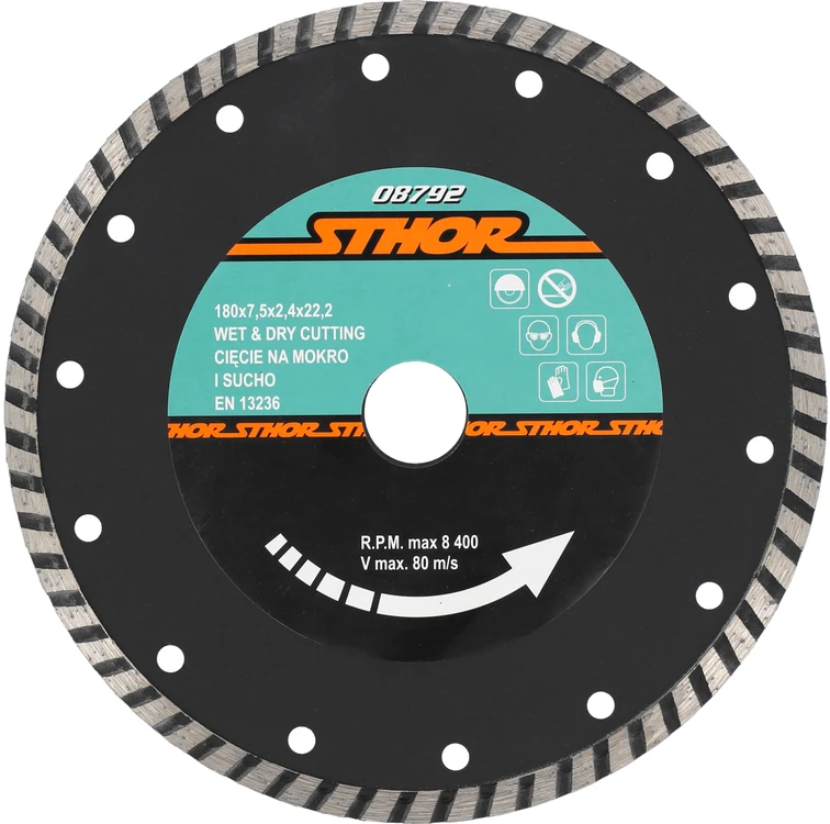 Sthor Toya Sa Poland Deimantinis pjovimo diskas "turbo" HS 180mm (08792)