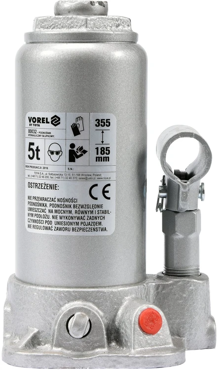 VOREL DŹWIGNIK TŁOKOWY HYDRAULICZNY 5T 185-355mm 80032