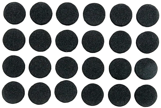 Padukai baldams lipnūs juodi Vorel | d-10mm, 24vnt.
