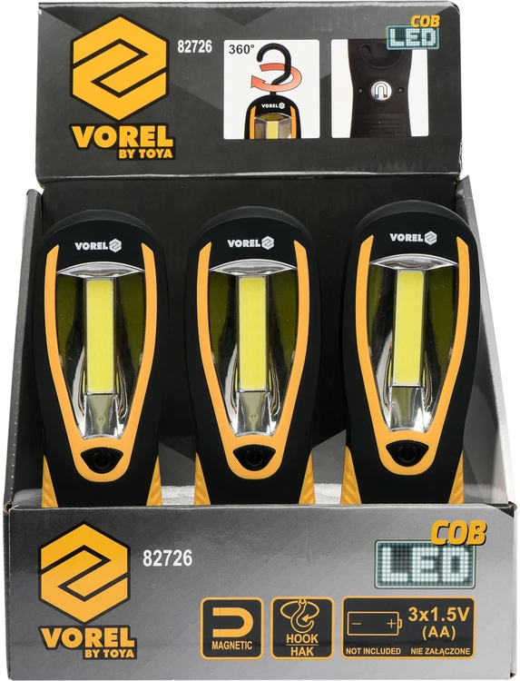 VOREL COB LED rankinė lempa 82726