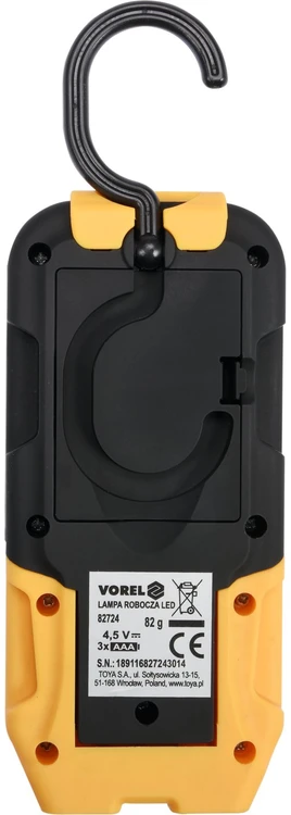 VOREL ROTATING RANKINĖ LAMP COB LED