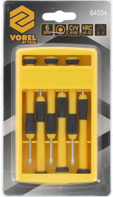 VOREL WKRĘTAKI PRECYZYJNE TORX 6szt.